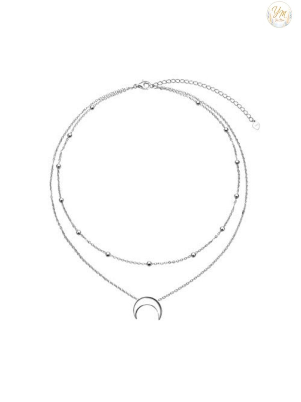 S925 Sterling Silver Layered Choker Necklace Star Moon Daisy Adjustable